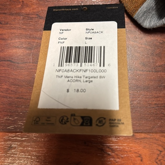 The North Face & Smart Wool Men's Brown and Gray Socks - Picture 3 of 3